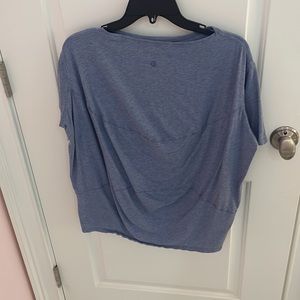 back in action short sleeve lululemon shirt blue size 6